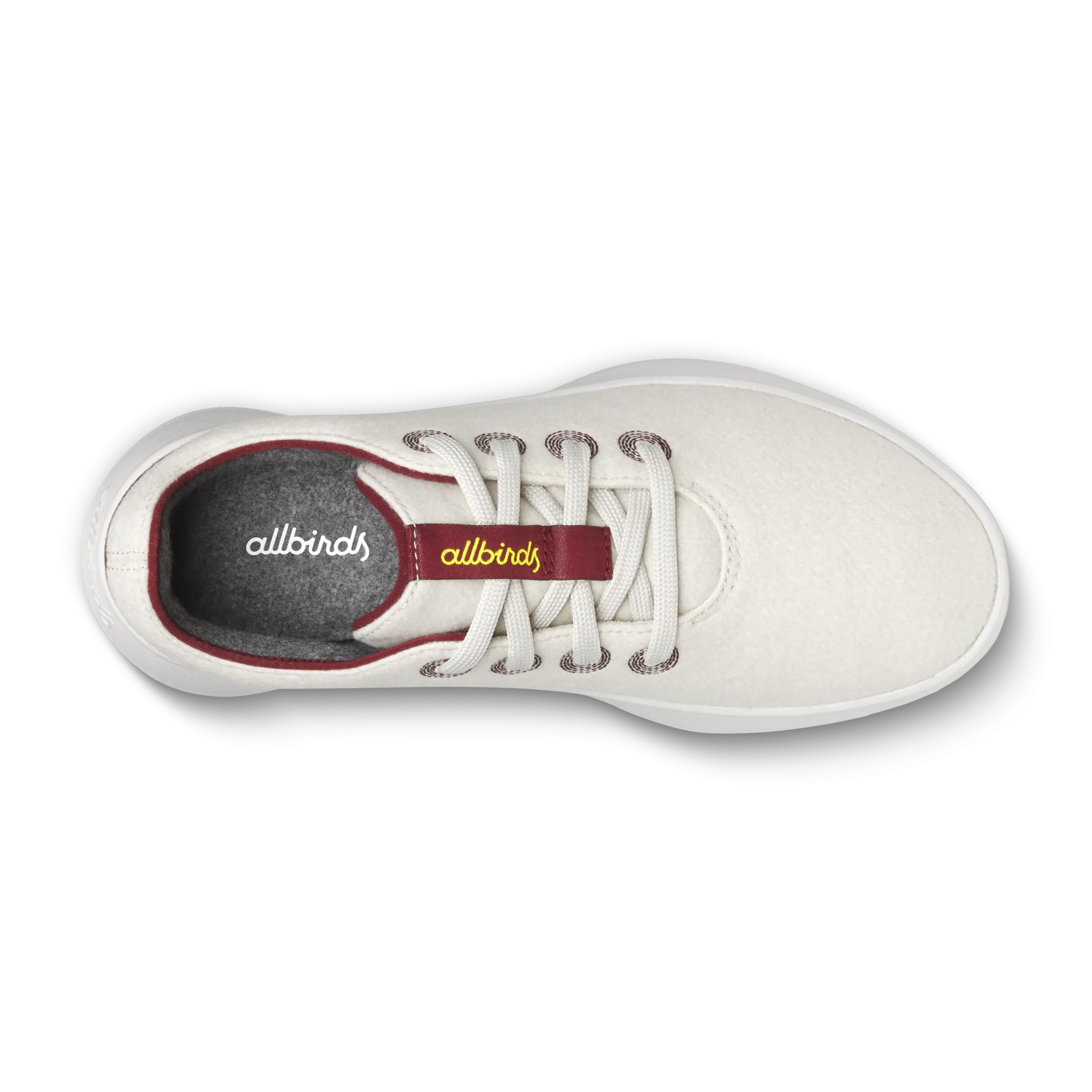 Women's Wool Runner Go - Weathered White/Thunder Red (Barely Grey Sole)
