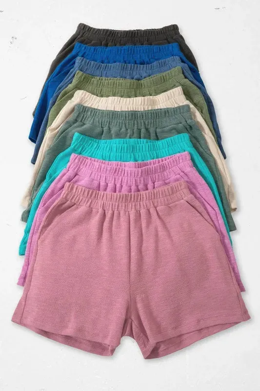 Zenana Cotton Slub Short Pants