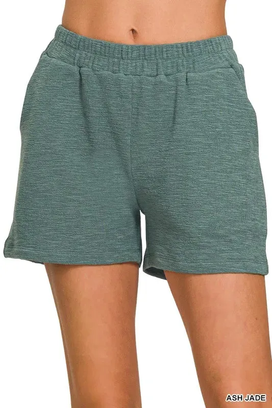 Zenana Cotton Slub Short Pants
